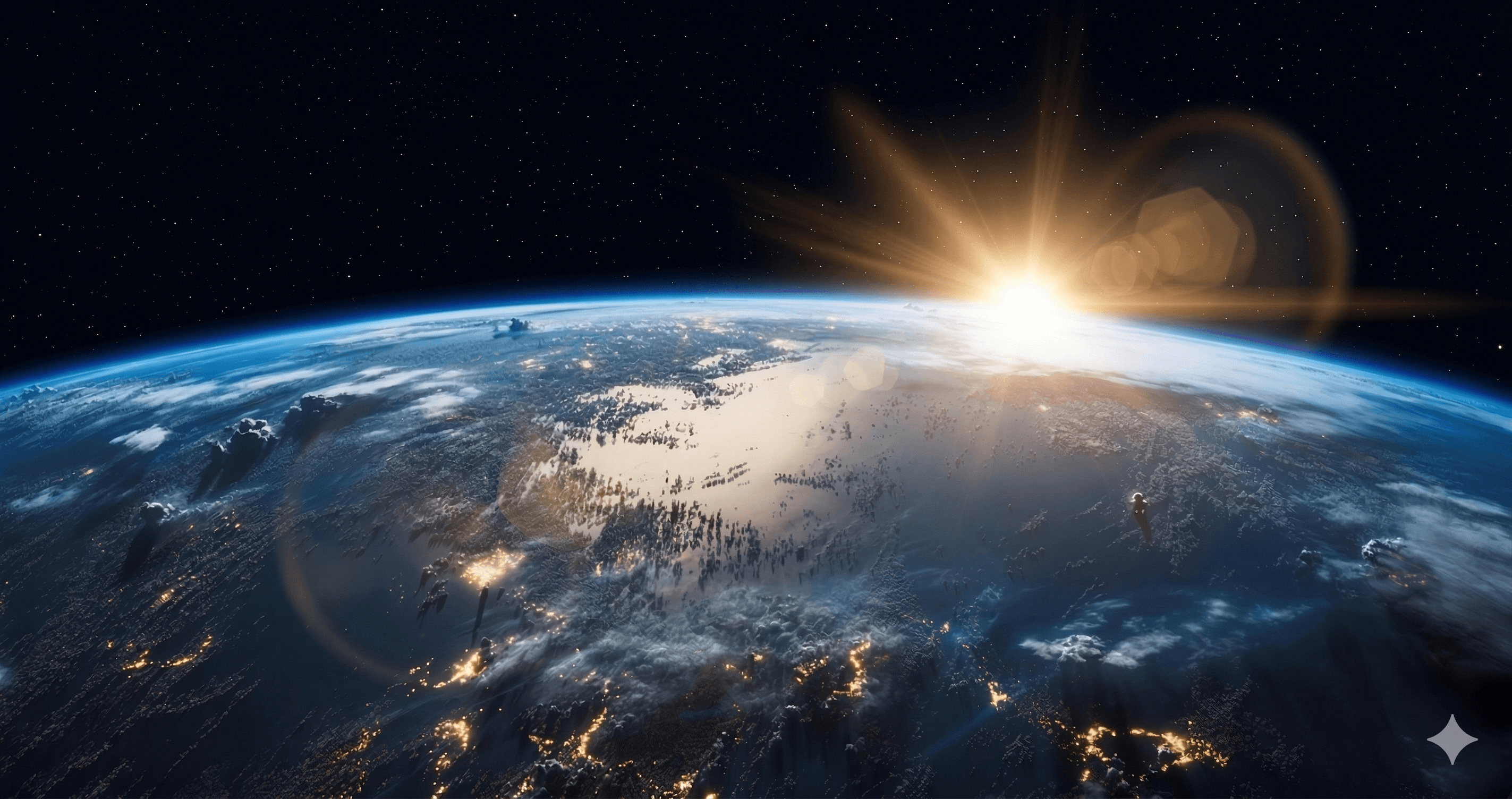 Earth horizon from space