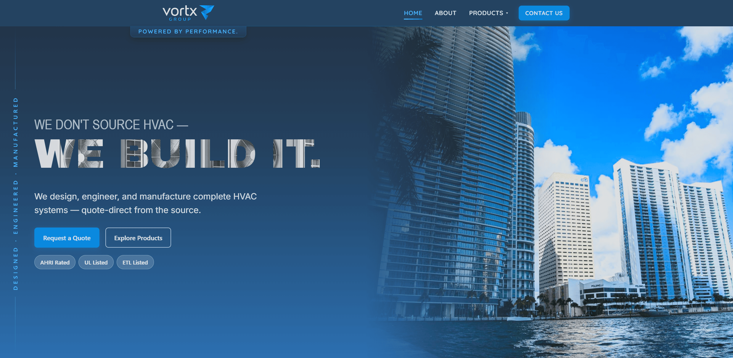 Vortx Group — web development project by CIMLAS Bespoke Solutions